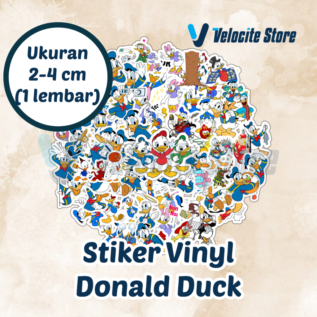 

Stiker Vinyl Donald Bebek Ukuran 2-4 cm (1 lembar)