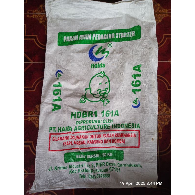 Karung Bekas Pakan Ayam 50 kg Grade A