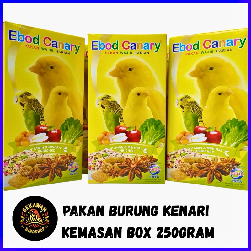 EBOD CANARY BOX 250 gram | PAKAN BURUNG KENARI BY EBOD JAYA