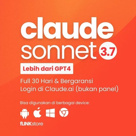 Claude AI 3.7 Pro Premium 30 Hari Resmi