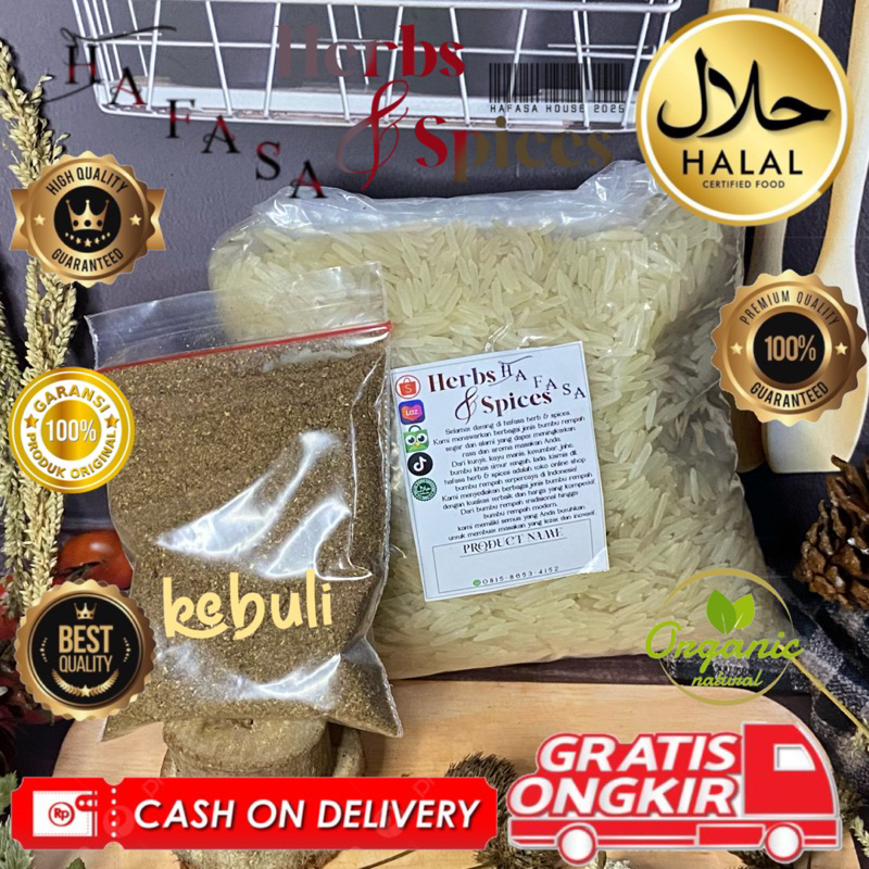 

Beras basmati 1kg + bumbu instan kebuli dll premium