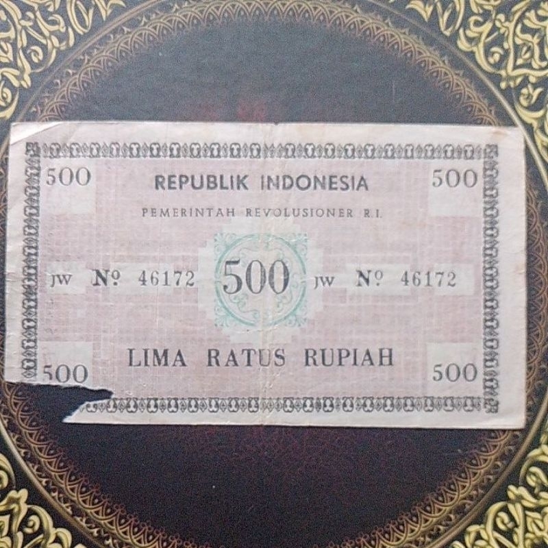 Uang PRRI Permesta 500 rupiah 1959 fine