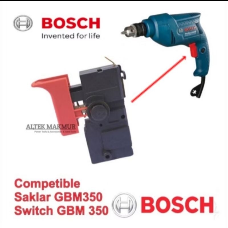 SPAREPART SAKLAR MESIN BOR DRILL BOSCH GBM350 / GBM 10RE /  GBM 13RE  BOSCH / GSB 10RE / GSB 13RE / 