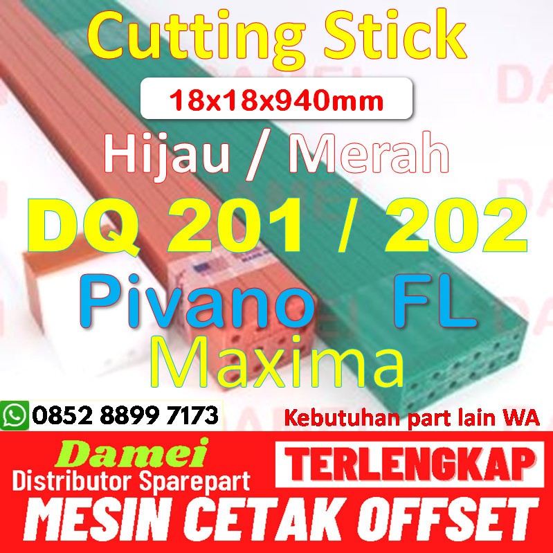 DQ Cutting Stick Katsuda FL Spare Part Mesin Potong Kertas DQ201 DQ202