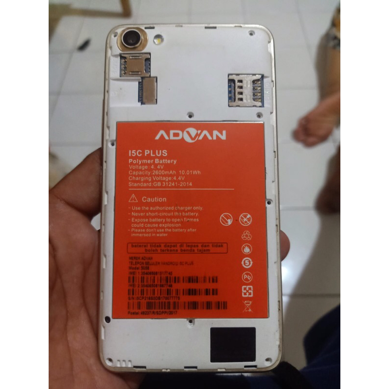 advan i5c plus pecah lcd