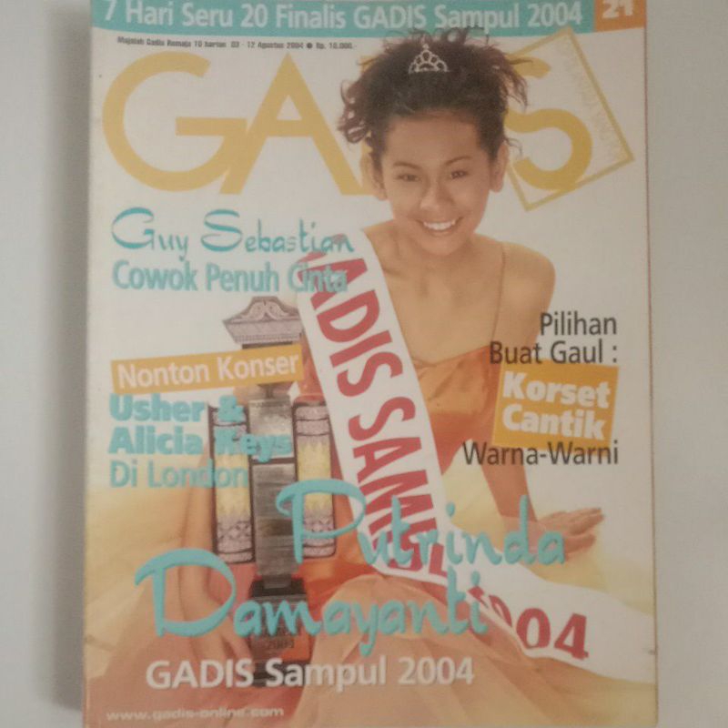 Majalah Gadis Tahun 2004 Cover Kemenangan Putrinda Damayanti