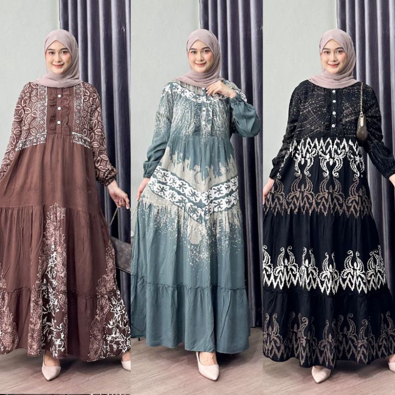 Gamis Twill Ori Pekalongan Cap Malaman - Gamis Twill Ori Motif Unlimited Terbaru