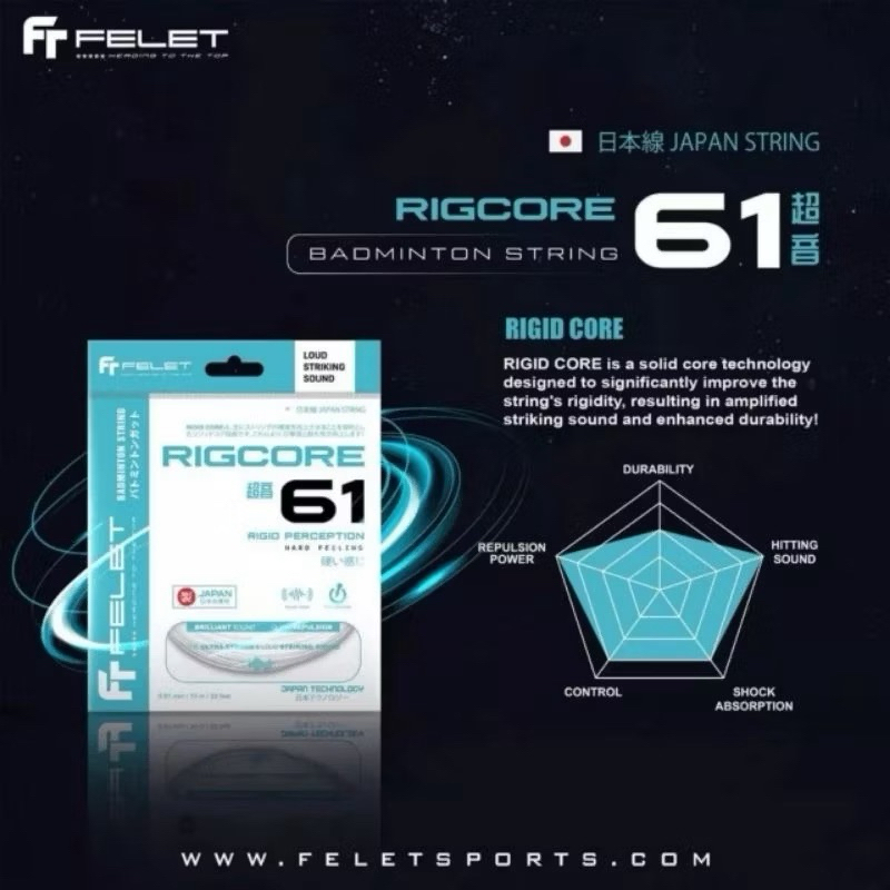 Senar Raket Badminton Felet Rigcore 61 Original