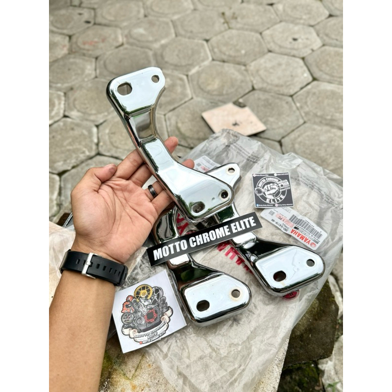 Breket Knalpot Crome Mio Sporty Mio Smile Mio Lama Mio Old Breket Dudukan Knalpot Crome Mio Sporty M