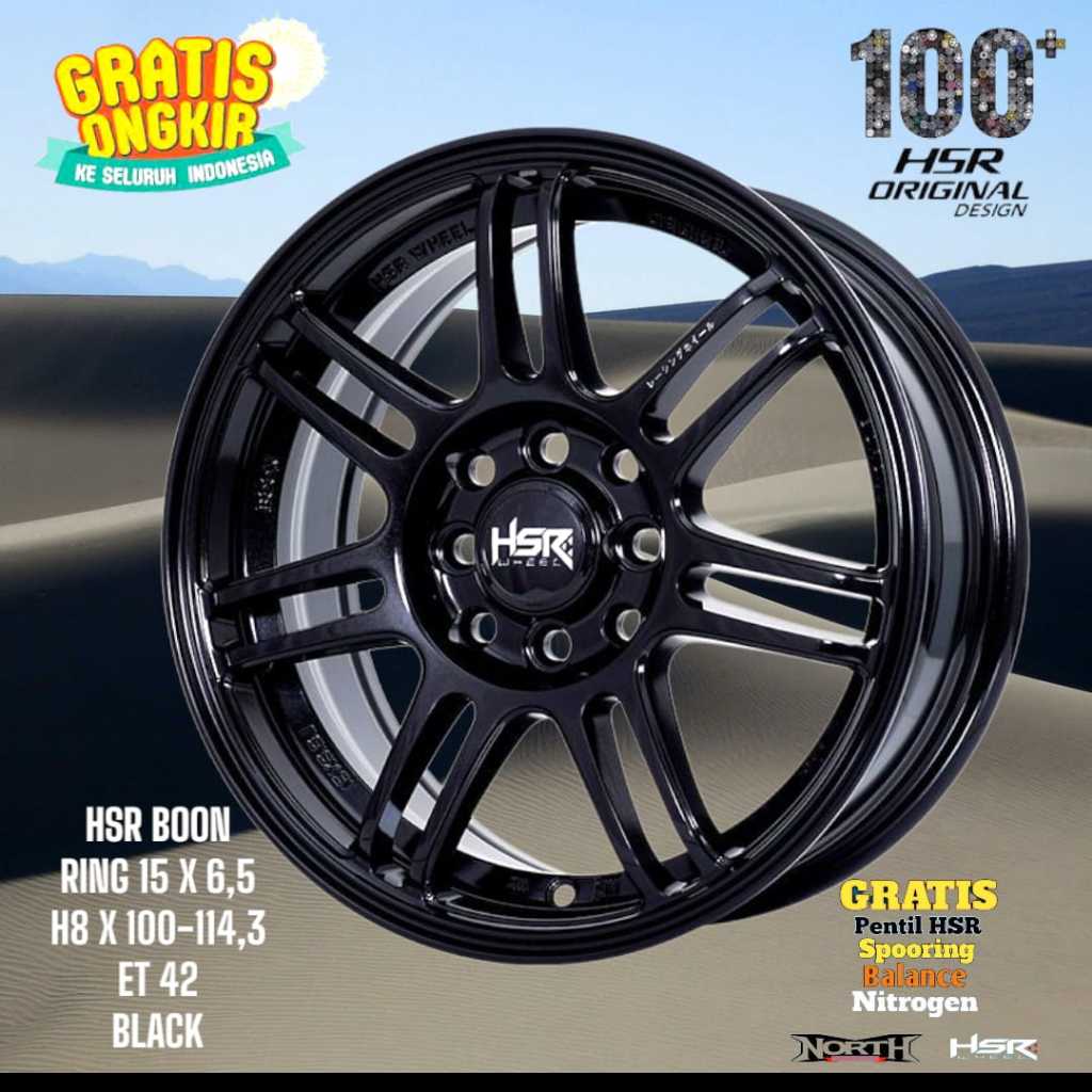 Velg mobil terlaris ring 15 HSR BOON - velg mobil agya Brio Sigra Xenia ring 15