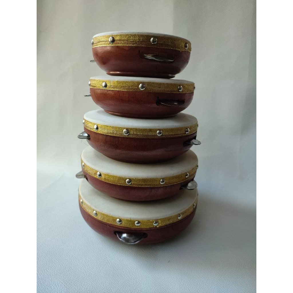 Rebana Anak Alat Musik Mainan Anak Tamborin Kecil Kecer Kecrek Icik Icik Bahan Kayu Stok Ready