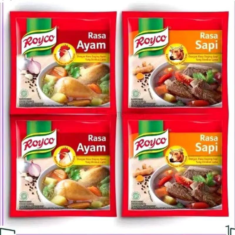 

10 renteng isi 120 pcs Royco rasa ayam dan sapi (boleh mix)