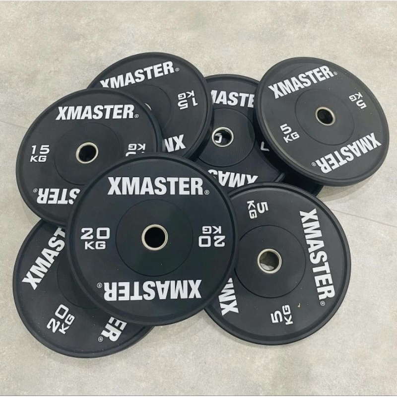 XMaster Rubber Bumper Plate Eco Plate Black Fitness Gym