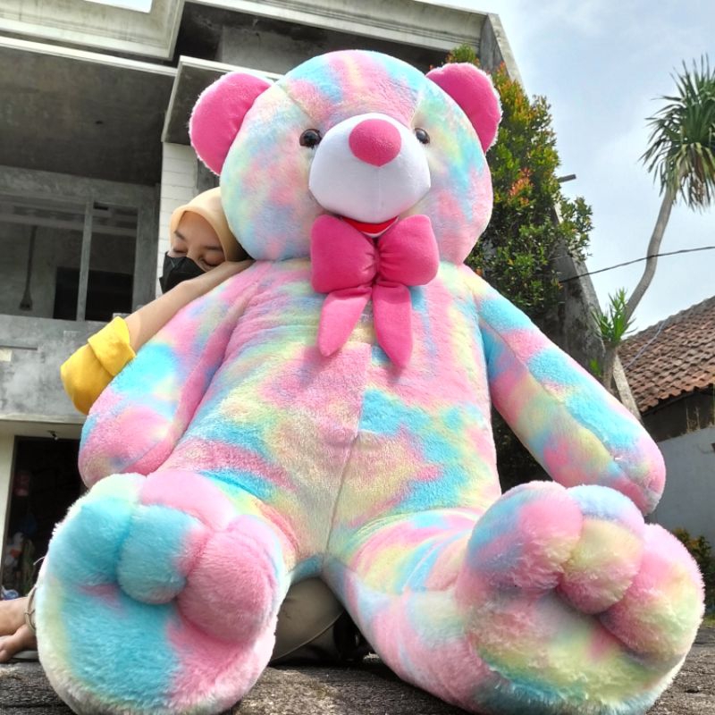 BONEKA BERUANG TEDDY BEAR JUMBO 2 METER 1,6 METER 1,3 METER BONEKA BEAR JOJON JUMBO 2 METER FULL SIL
