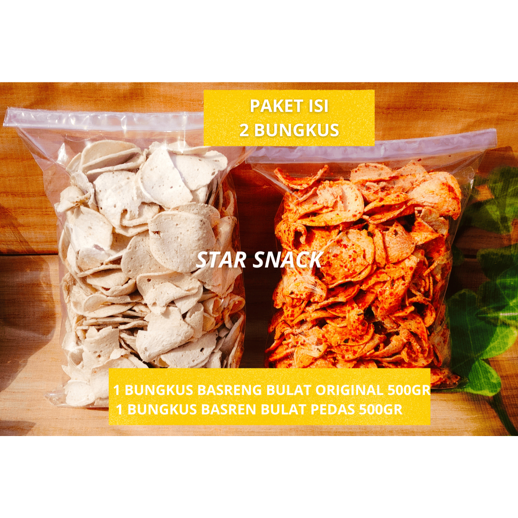 

PAKET ISI 2 BUNGKUS ( 1 BASRENG ORIGINAL 500GRAM DAN 1 BASRENG PEDAS 500GR )