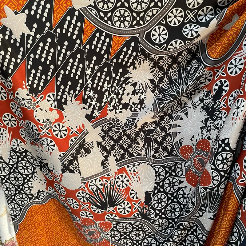 kain maxmara luxury motif abstrak premium - kain maxmara silk - kain satin silk - kain maxmara luxur