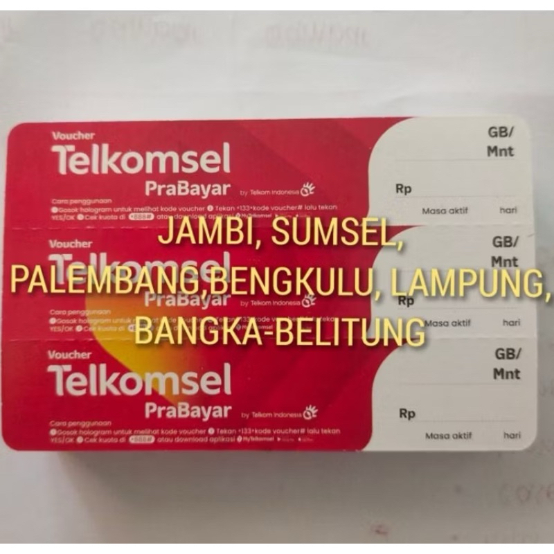 VOUCHER KOSONG TELKOMSEL SUMBAGSEL