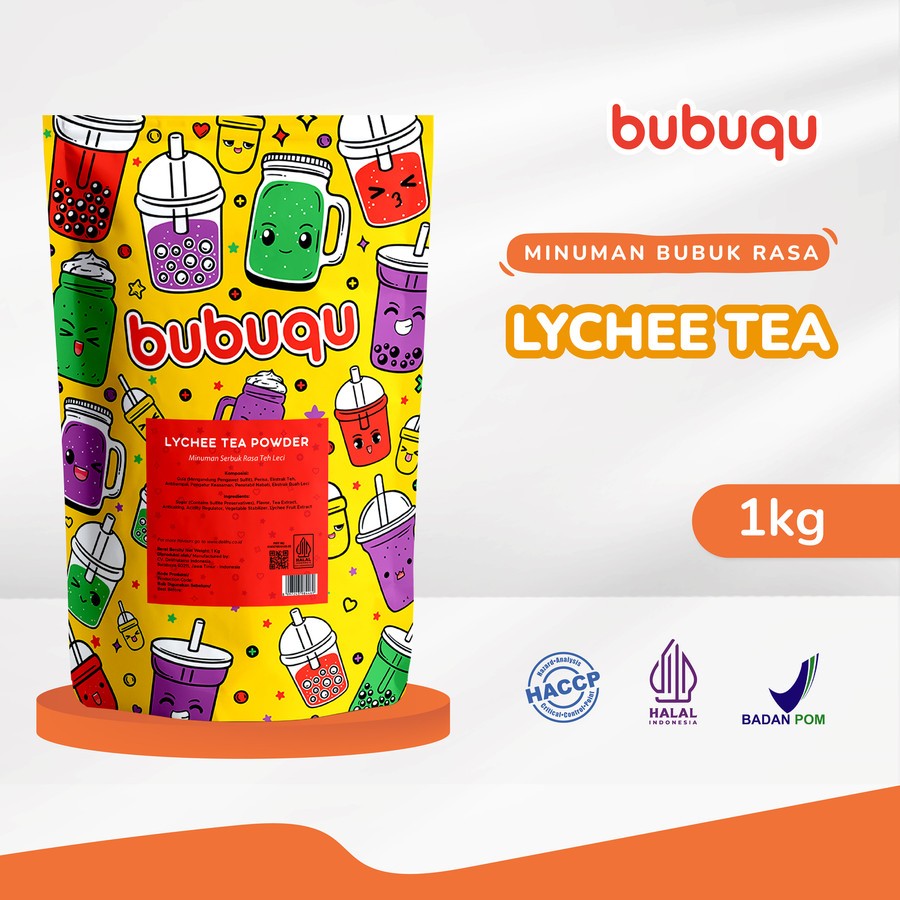 

Bubuk Minuman LYCHEE TEA 1kg Bubuqu Powder Drink Premix Rasa Teh Lychee 1000gram