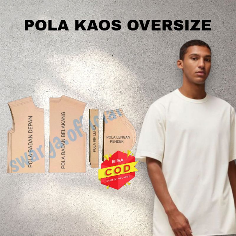 POLA KAOS DEWASA OVERSIZE 5 UKURAN ADA KAMPUH