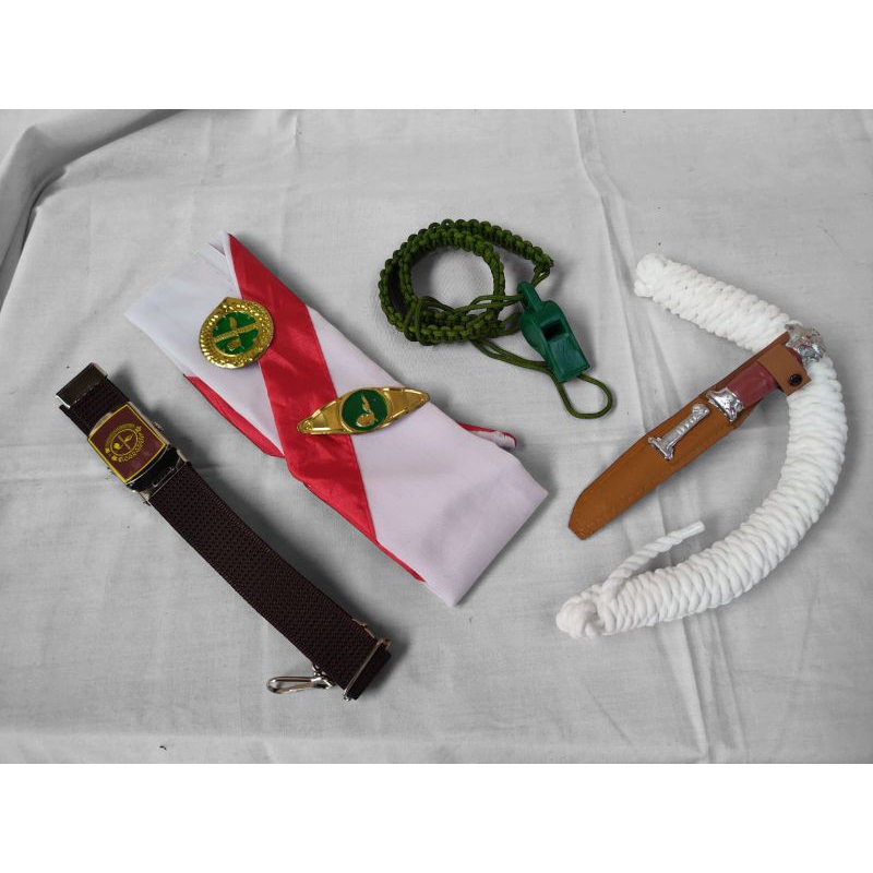 set aksesoris pramuka siaga tanpa topi/atribut pramuka siaga putra putri