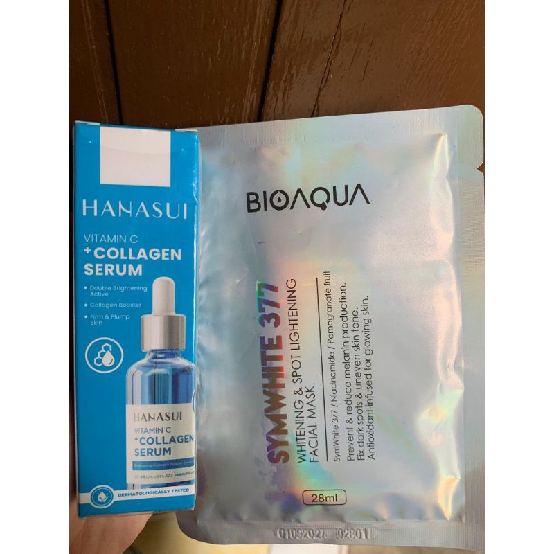 preloved serum hanasui vit c collagen free sheet mask bioaqua