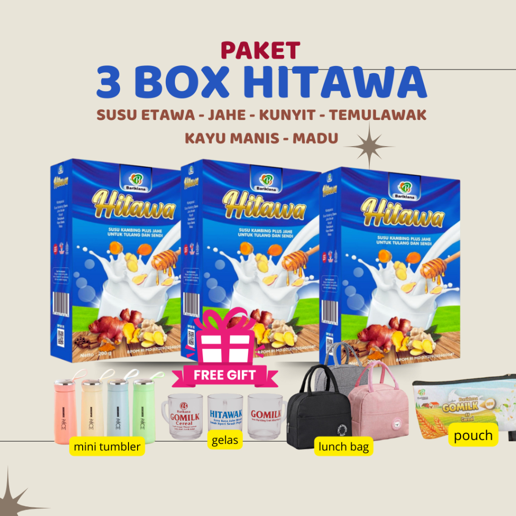 

Paket 3 Box Susu Hitawa Susu Kambing Etawa plus JAHE Gratis Hadiah