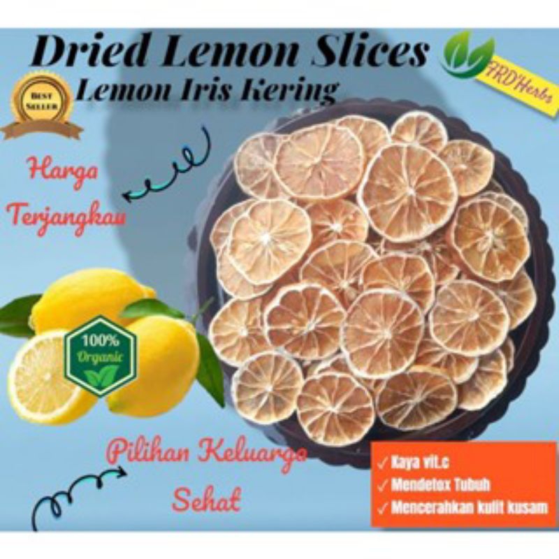 

Dread Lemon Slice 1kg / Lemon kering premium / buah Lemon Kering / Lemon kering / herbal / Rempah