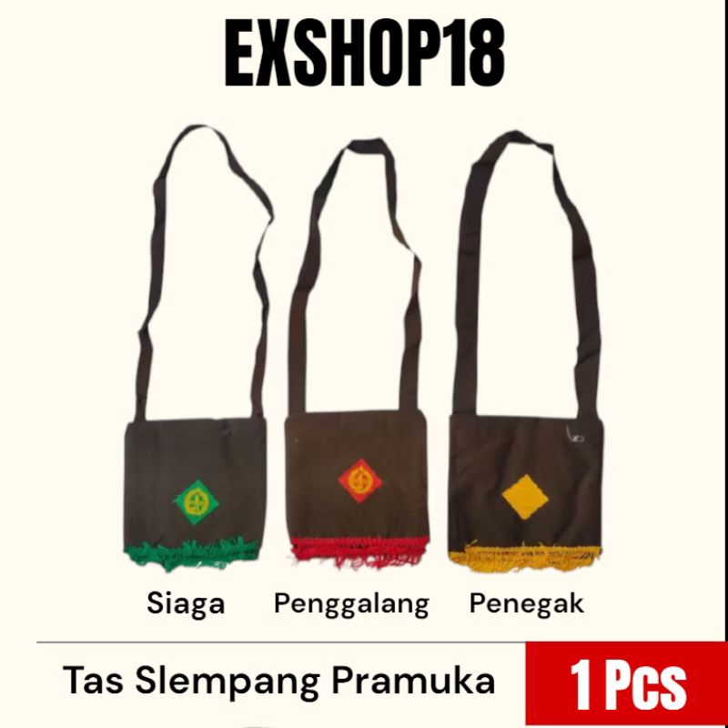 Tas Slempang Pramuka Siaga Penggalang Penegak / Tas Sandang Pramuka Logo Bordir