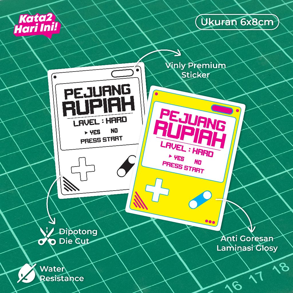 

Pejuang Rupiah | Sticker Vinyl Glosy Tahan Air - Stiker Tulisan untuk Laptop, Notebook, Koper - Color