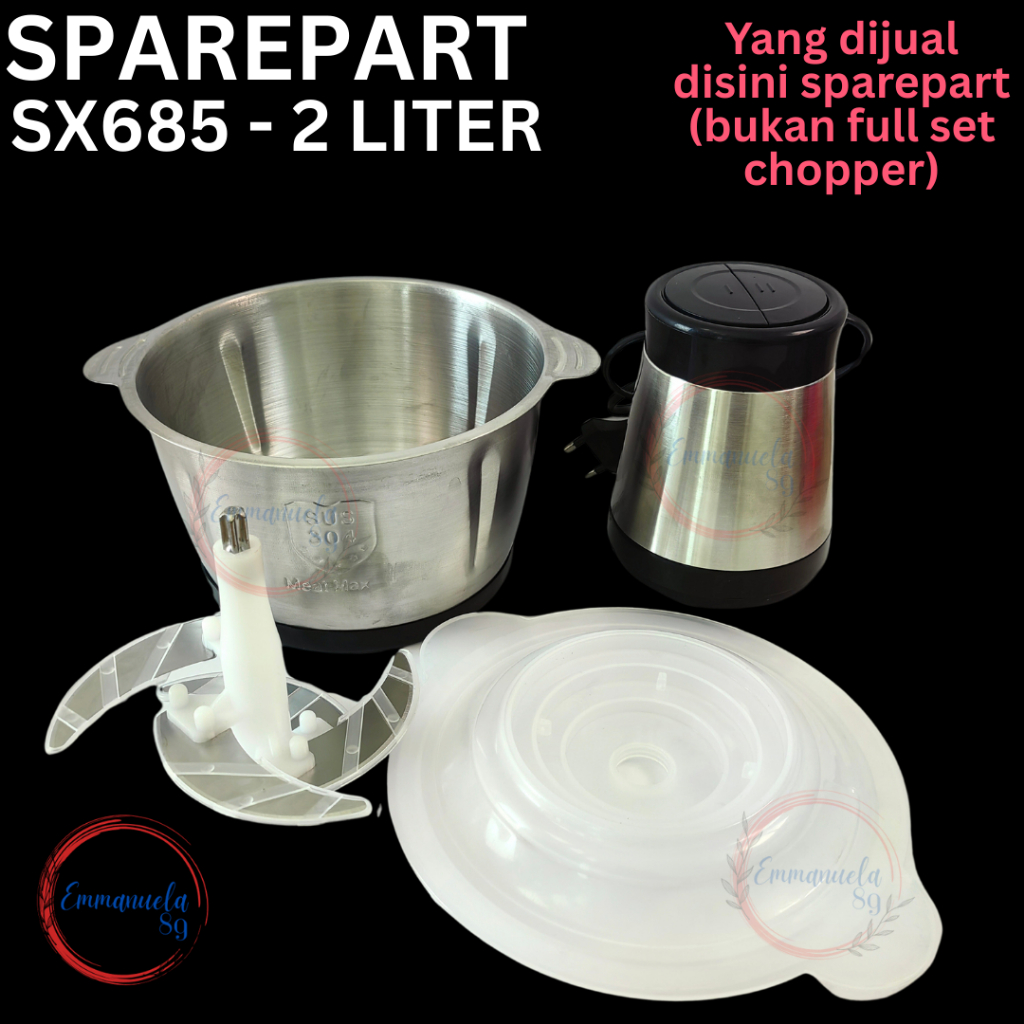 SX685 Shuangxiong Sparepart Pisau Cup Cover Mesin Chopper 2 Liter