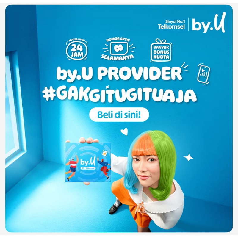 KARTU PERDANA BYU PROMO 5 Gb 30 Hari free Akun [Garansi dapat di aktifasi]