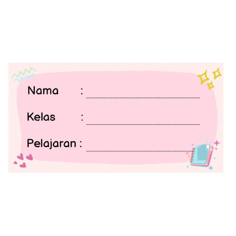 

Stiker Label Nama Buku Pelajaran Sekolah isi 20pcs