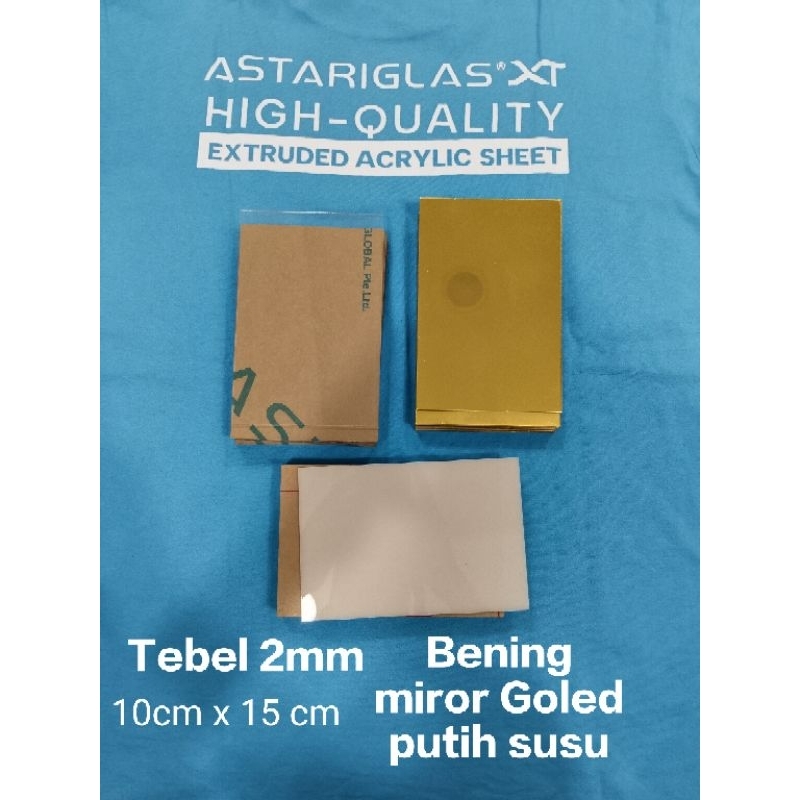 

Akrilik sheet/Akrilik Lembaran Tebel 2mm 10cm x 15cm