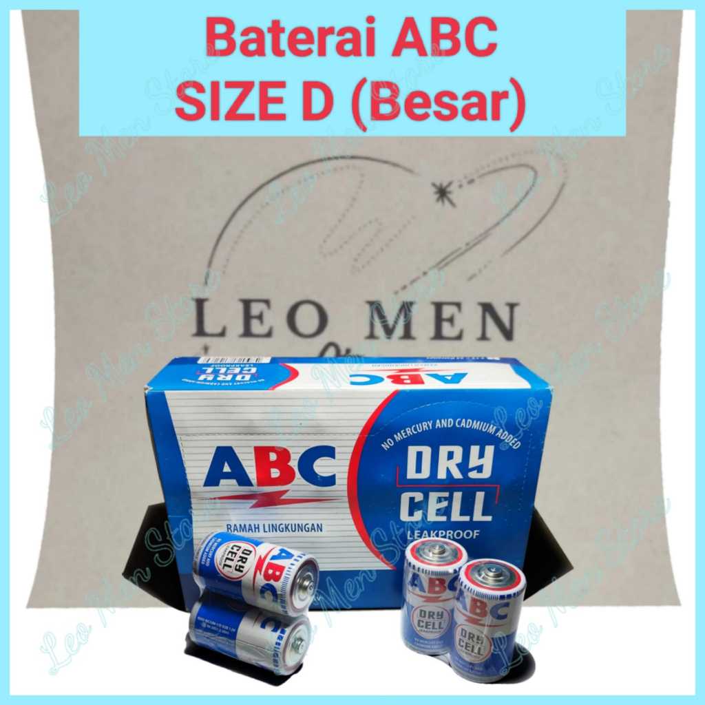 Baterai ABC Besar~Baterai ABC Biru~Baterai ABC size D~ABC DRY CELL~1,5V