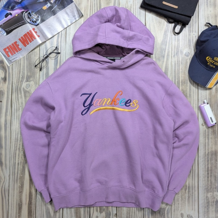 Yankees MLB Spellout Multicolor Hoodie Jacket Embroidery