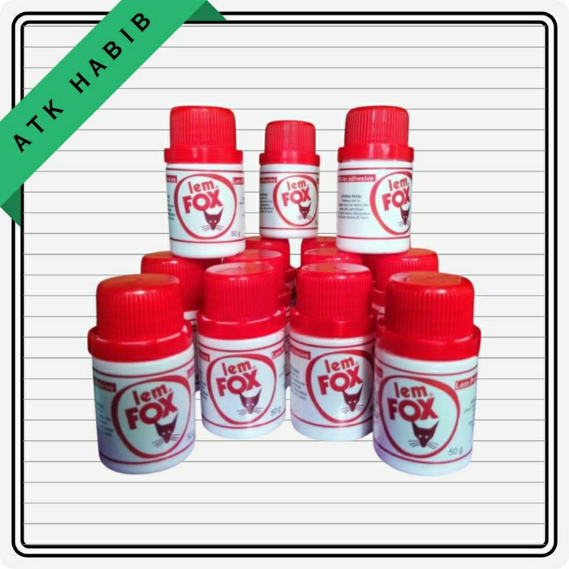 

Lem Fox 50gr, Lem fox kemasan praktis, Lem serbaguna, Lem Kayu, Lem kertas
