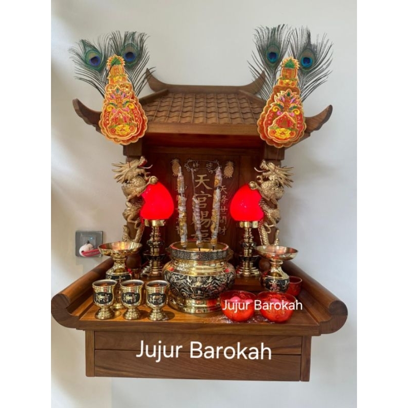 Altar Gantung Meja Altar Dewa Bumi Meja Sembahyang Leluhur Cina Kayu Jati Jujur Barokah Jepara
