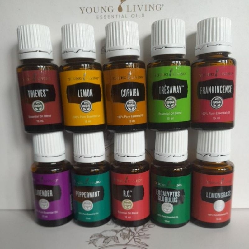 YL 15ml peppermint oil young living,lavender oil young living,lemon oil young living,lemongrass oil 