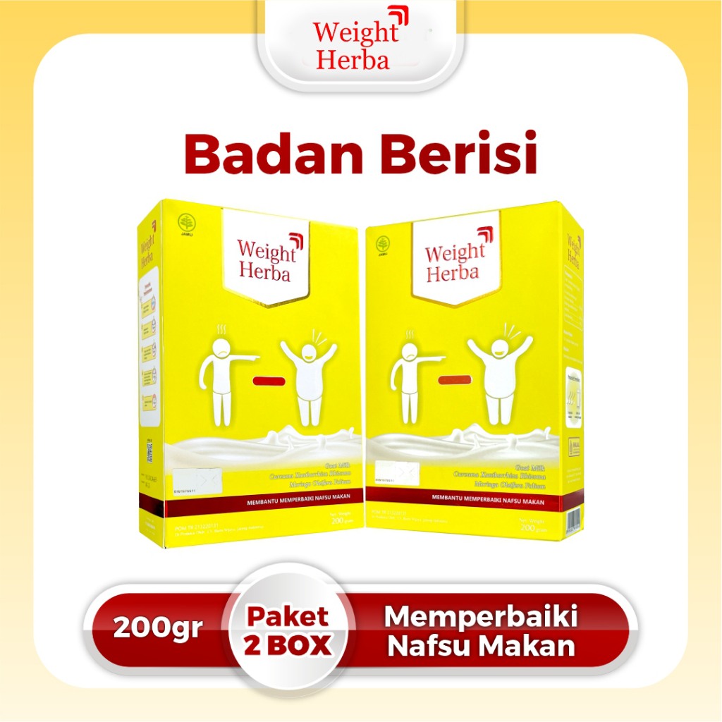 

Susu Weight Herba Paket 2 Box : Formula Susu Kambing untuk Kenaikan Berat Badan Efektif Isi 200 Gram