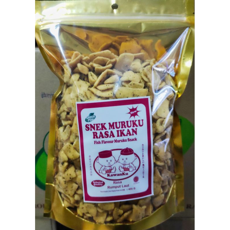 

GreenPoh - Snek Muruku Rasa Ikan - Rumput Laut 400gr