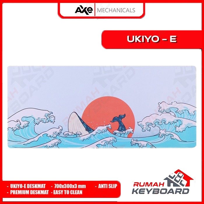 RUMAH GAMING - Premium Deksmat - Gaming Mousepad - Ukiyo - The Great Wave Of Kanagawa