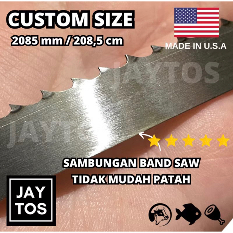 NORDEN Custom Band Saw 2085 / 208,5 cm Bone Saw Meatkutter Gergaji Pita USA for Pazto RDQ 2502