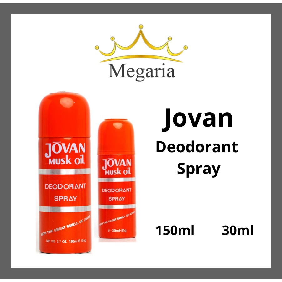 Jovan Musk Oil Deodorant Spray - Wangi Tahan Lama 30ml