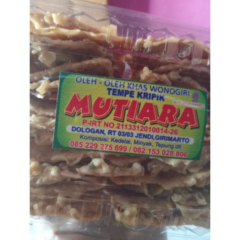 

Kripik Dele Mutiara ,Wonogiri.Sangat lezat gurih