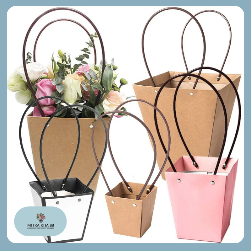 

Tas Bouquet Flower Packing Paper Bag Gift Box Flower Tempat Bunga Handbag PB01