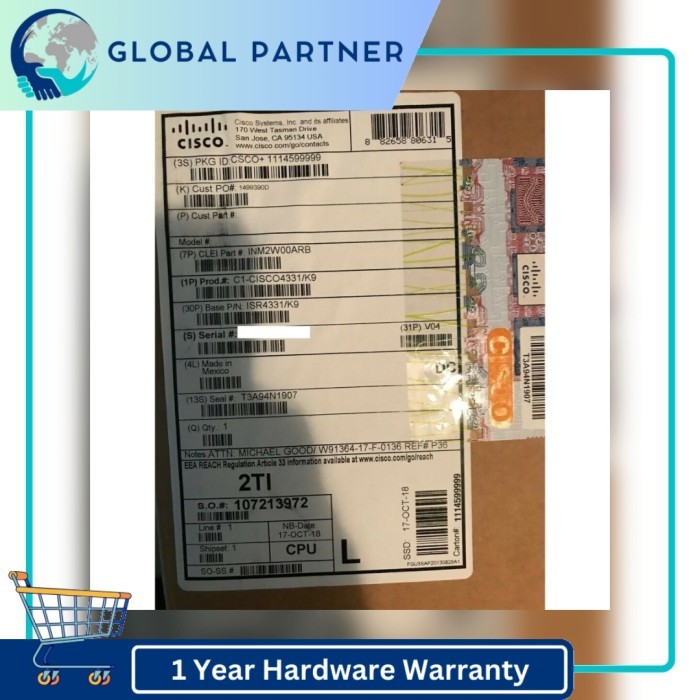 CISCO ROUTER C1-CISCO4331/K9 ISR4331-AXV/K9