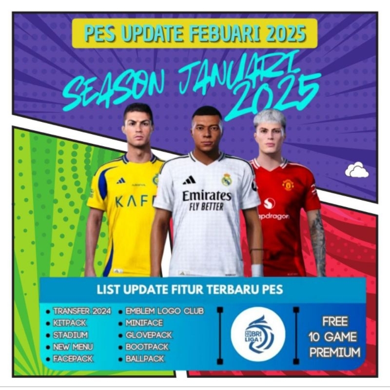 PES 2016 PATCH UPDATE SEASON 2024 2025 - GAME WINDOWS ORIGINAL - GAME PC - GAME LAPTOP - GAME OFFLIN