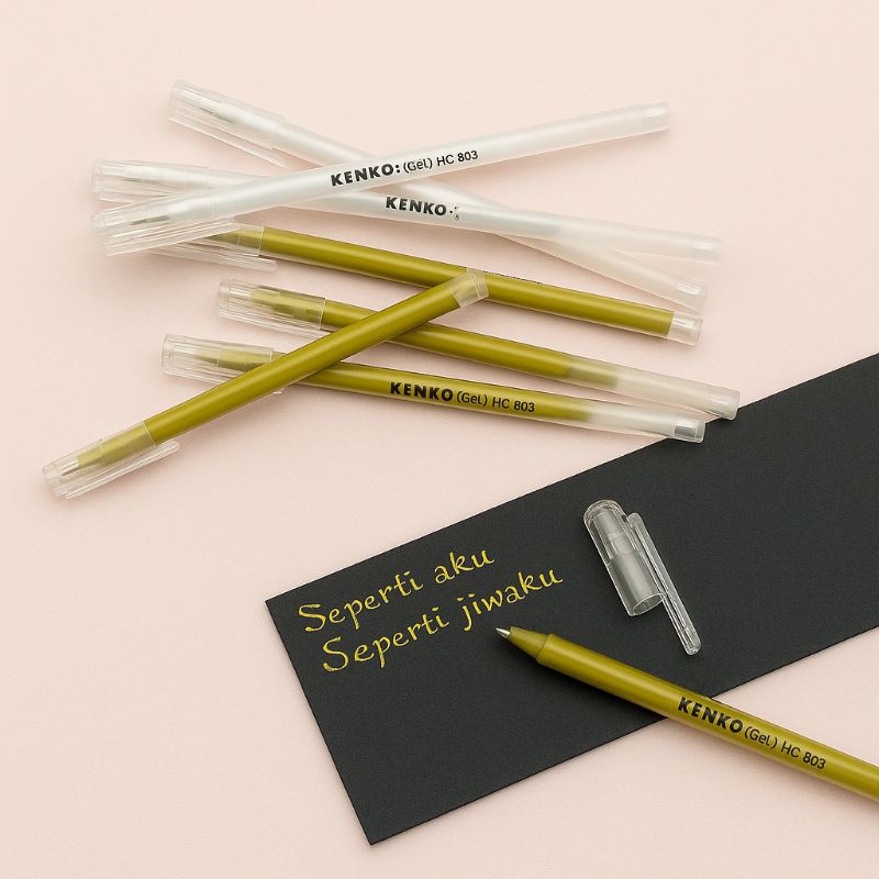 

PULPEN GELL DAN EMAS, GELLPEN WHITE AND GOLD.