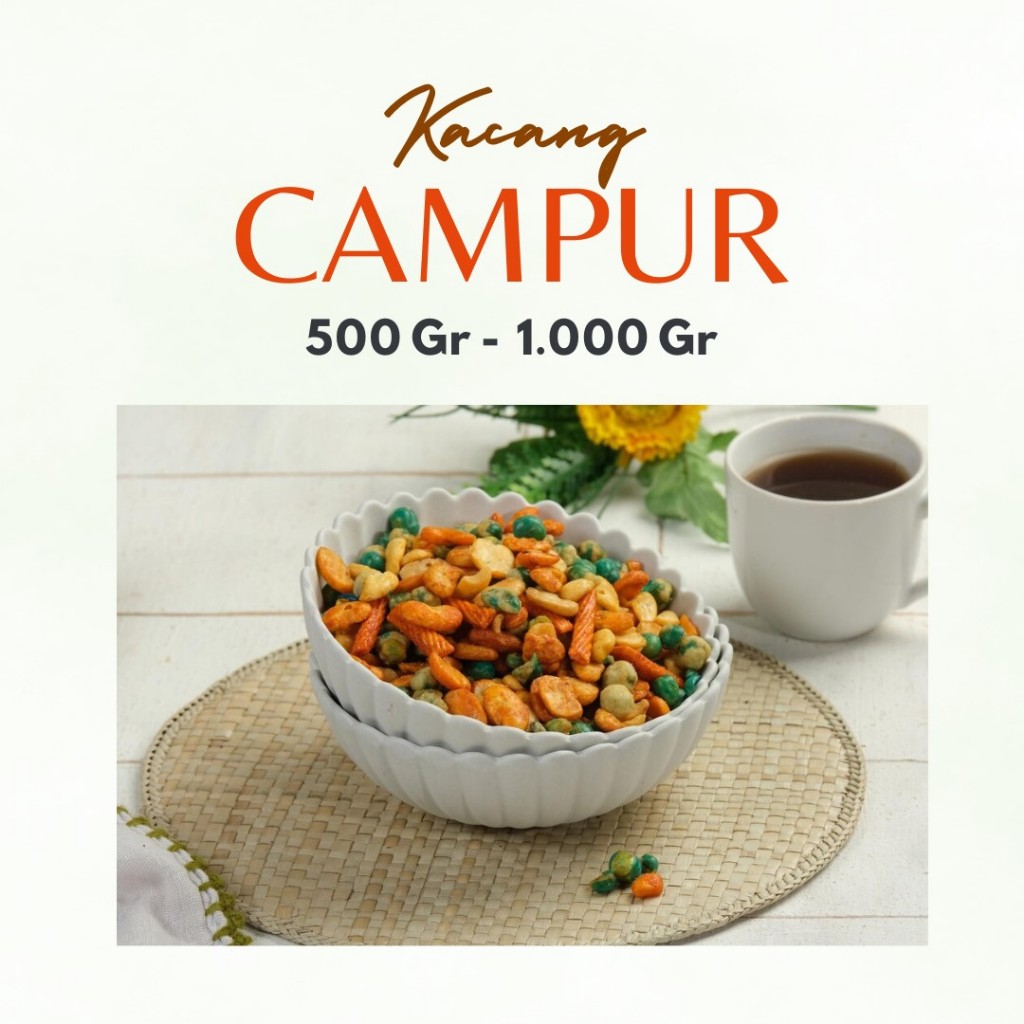

Kacang Campur / Kacang Mix / Kacang Batam Camilan Gurih Pedas