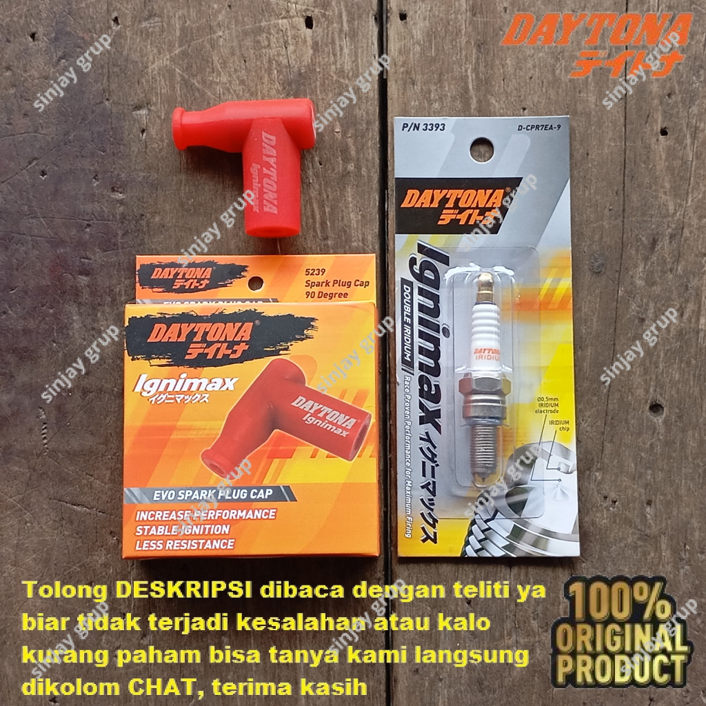 Daytona Racing Cangklong Busi Iridium Supra X 125 Karisma Kirana Revo Absolute 110 Blade CS1 Cop Dop